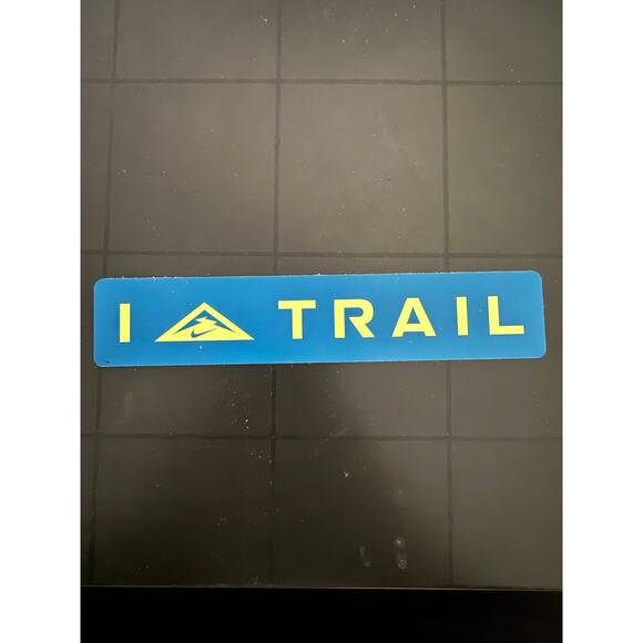 Nike “I Trail” Blue & Yellow Sticker – Outdoor Running / Trail Running Decal - Picture 1 of 1